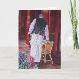 Cartão The Waiter at Bouchon Restaurant