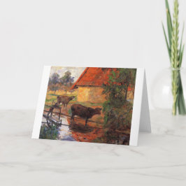 Cartão "The Watering Place, Paul Gauguin