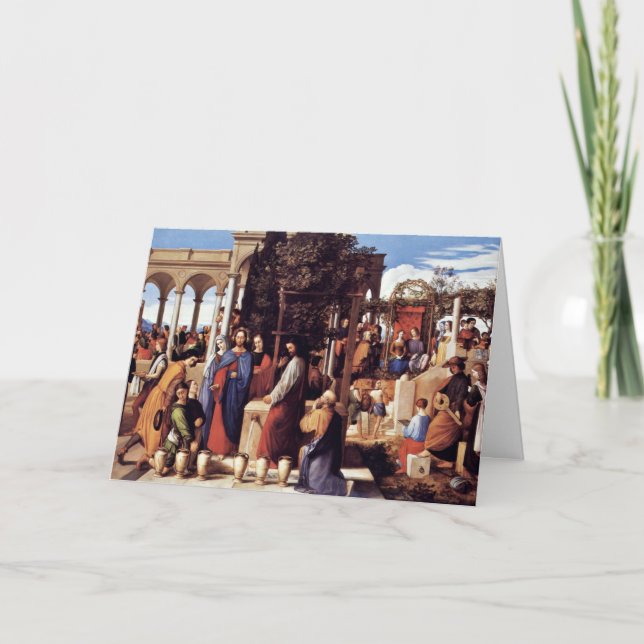 Cartão The Wedding At Cana By Julius Schnorr Von Carolsfe (Frente)