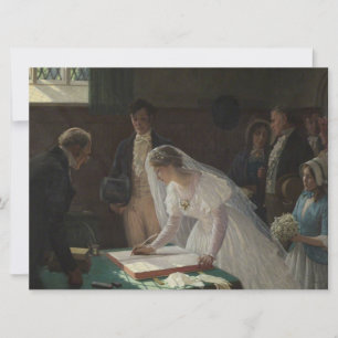 Cartão The Wedding Register (por Edmund Blair Leighton)