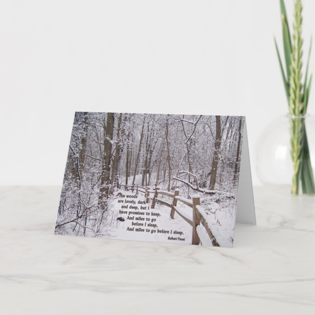 Cartão "The Woods Are Lovely" Encouragement Card Design (Frente)