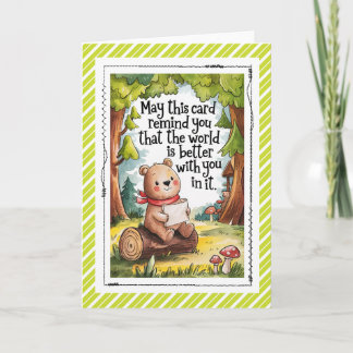 Cartão The World Is Better With You In It Inspiration 