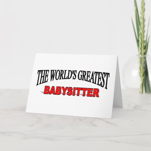 Cartão The World's Greatest Babysitter (Frente)