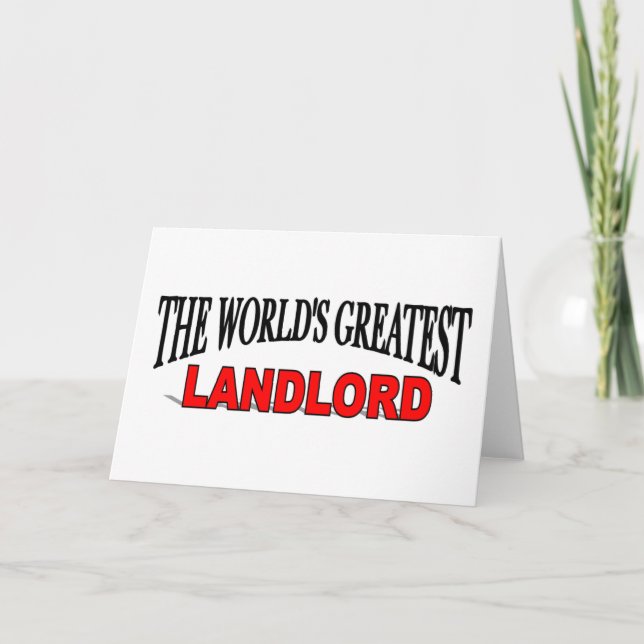 Cartão The World's Greatest Landlord (Frente)