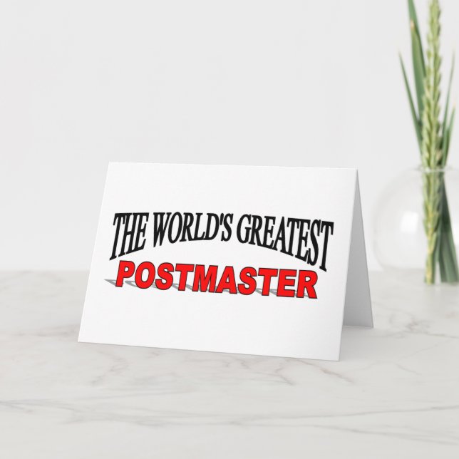 Cartão The World's Greatest Postmaster (Frente)