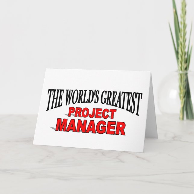 Cartão The World's Greatest Project Manager (Frente)