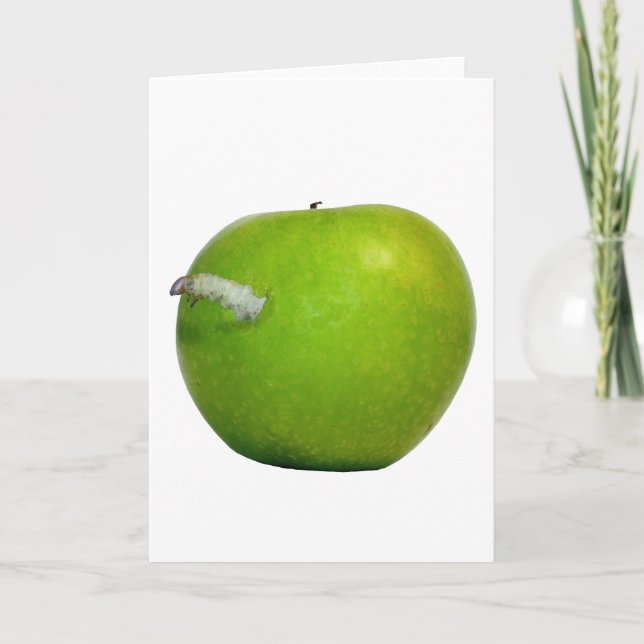 Cartão The worm in the apple (Frente)