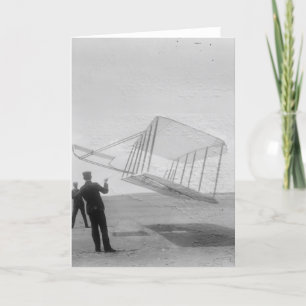 Cartão The Wright Brothers test flight