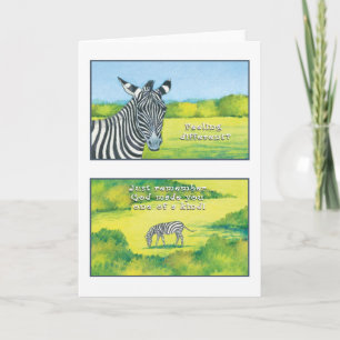Cartão The Zebra Greeting Card Psalm 139:14