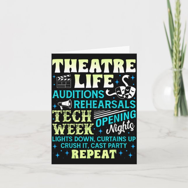 Cartão Theatre Nerd Actor Funny Musical Theater Geek Thes (Frente)