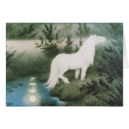 Cartão Theodor Kittelsen O pescoço como cavalo branco