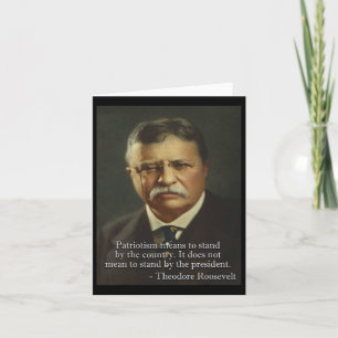 Cartão Theodore Roosevelt Meme Anti Trump Tee