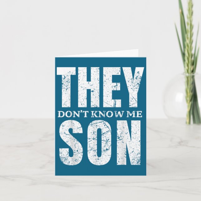 Cartão They Dont Know Me Son Bodybuilder Workout Gym Moti (Frente)