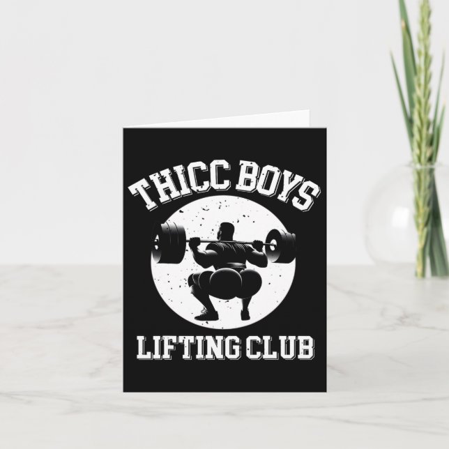 Cartão Thicys Lifting Club Funny Gym Mens Squat Bodyb (Frente)