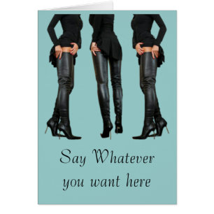 Cartão Thigh High Boot Models