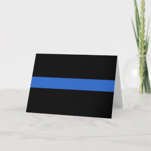 Cartão Thin Blue Line Flag police solidarity symbol usa a