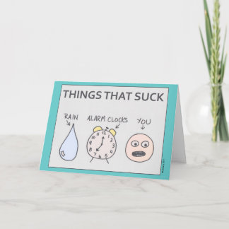 Cartão "Things That Suck" Greeting Card