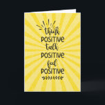 Cartão think positive feel positive mental health<br><div class="desc">Designed by The Arty Apples Limited</div>