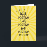 Cartão think positive feel positive mental health<br><div class="desc">Designed by The Arty Apples Limited</div>