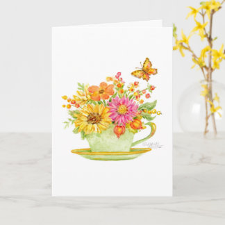 Cartão Thinking of You Autumn Teacup Beautiful Day Card