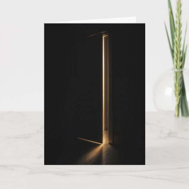 Cartão Thinking of You Beam of Light In Doorway (Frente)