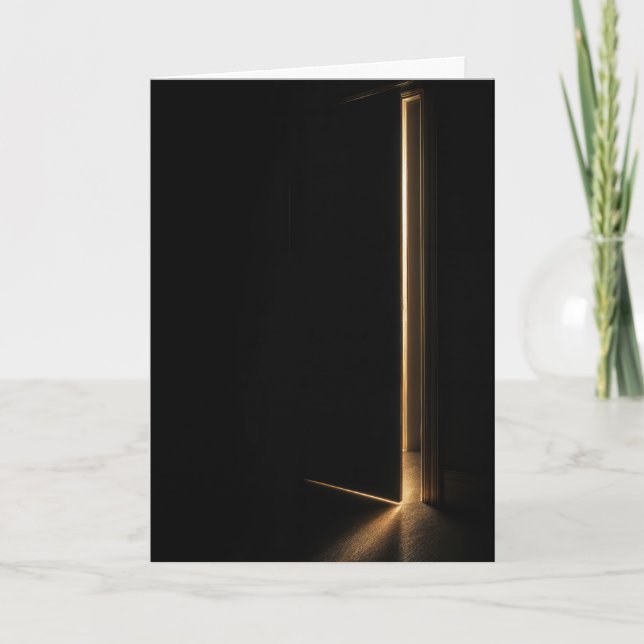Cartão Thinking of You Beam of Light In Doorway (Frente)