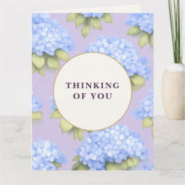 Cartão Thinking of You Card | Blue Hydrangea Floral