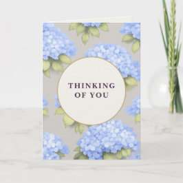 Cartão Thinking of You Card | Blue Hydrangea Floral