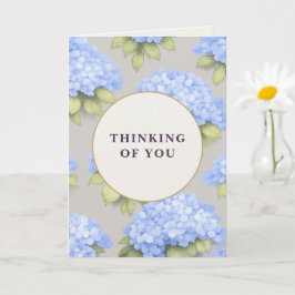Cartão Thinking of You Card | Blue Hydrangea Floral