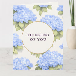 Cartão Thinking of You Card | Blue Hydrangea Floral