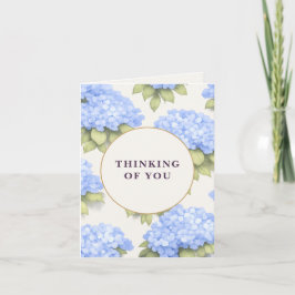 Cartão Thinking of You Card | Blue Hydrangea Floral