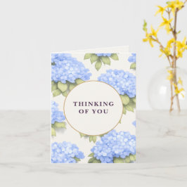 Cartão Thinking of You Card | Blue Hydrangea Floral
