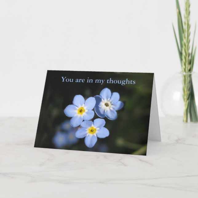 Cartão Thinking of you card - Forget me Nots (Frente)
