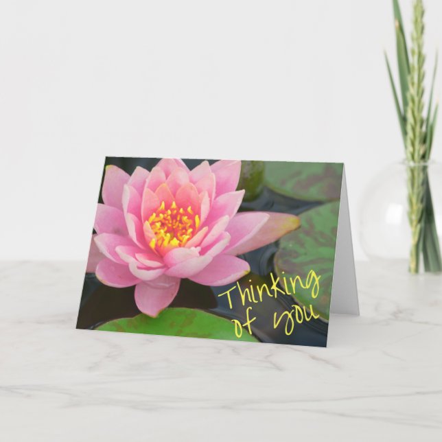 Cartão Thinking of You Card - waterlily (Frente)