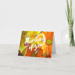 Cartão Thinking of You Card - yellow and orange