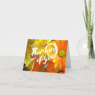 Cartão Thinking of You Card - yellow and orange