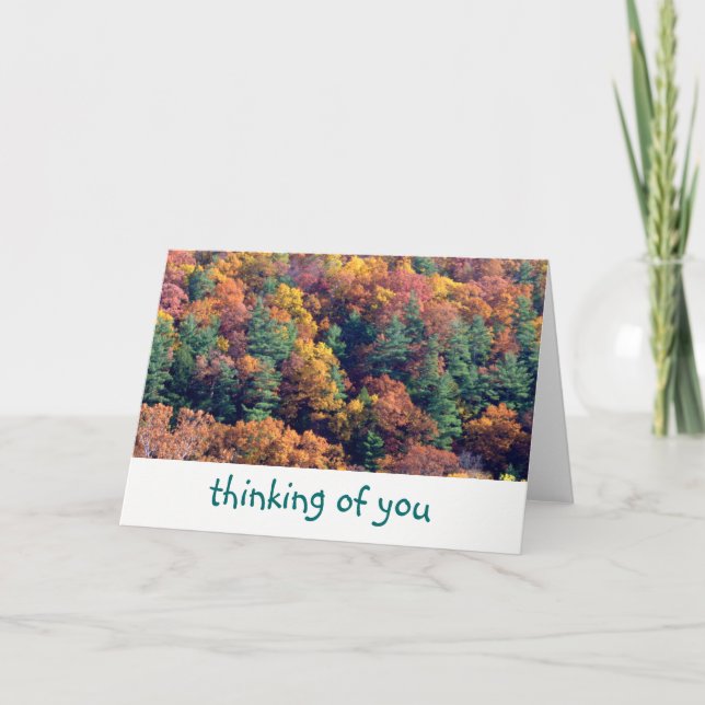 Cartão "Thinking Of You"/Fall Colors/ earthtones (Frente)