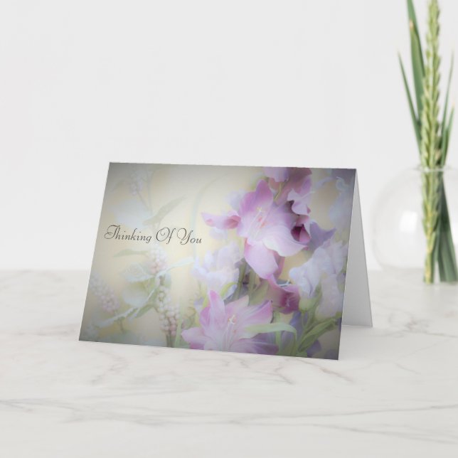 Cartão Thinking Of You Floral Greeting Card (Frente)
