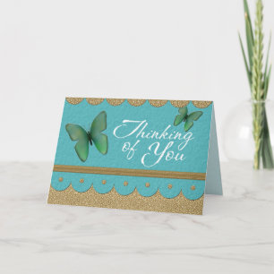 Cartão Thinking of You Greeting Card with Butterfly