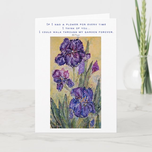 Cartão Thinking of You Poetry Floral Art Card (Frente)