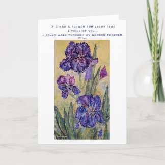 Cartão Thinking of You Poetry Floral Art Card