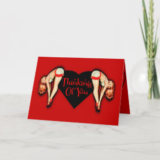 Cartão Thinking Of You Red Pin Up