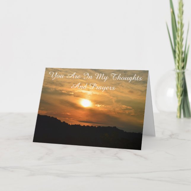 Cartão Thinking of You Religious Sunset Card (Frente)
