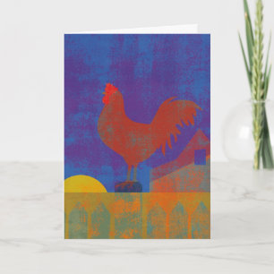 Cartão Thinking of You Rooster Painting
