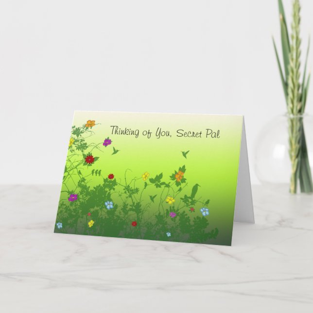 Cartão Thinking of you Secret Pal (Frente)