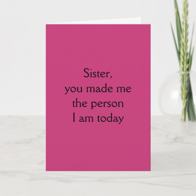 Cartão Thinking of You Sister Card - Sarcastically (Frente)