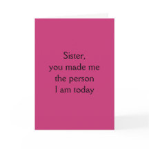 Thinking of You Sister Card - Sarcastically