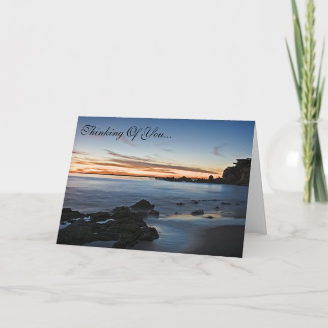 Cartão Thinking of You Sunset Beach Card (Frente)