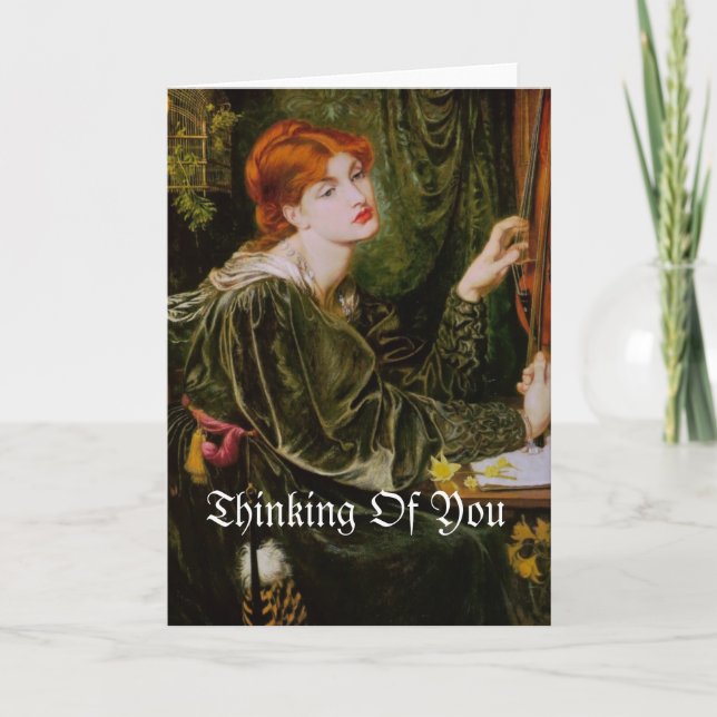 Cartão Thinking of you, vintage image greeting card (Frente)