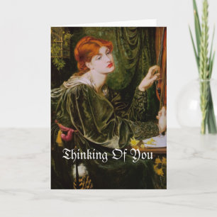 Cartão Thinking of you, vintage image greeting card